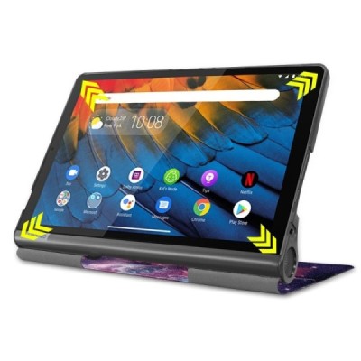 Lenovo Yoga Smart Tab 10.1" (YT-X705F, YT-X705L) atverčiamas spalvotas „Cosmo“ dėklas - knygutė  Priedai.lt