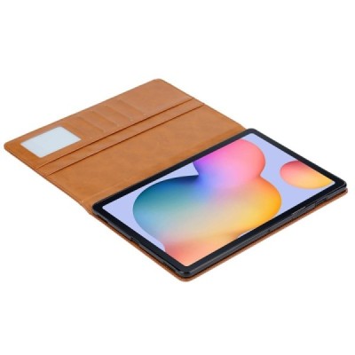 Prabangus „Comma“ odinis atverčiamas rudas Samsung Galaxy Tab A7 10.4 2020 (T505,T500) dėklas | Priedai.lt