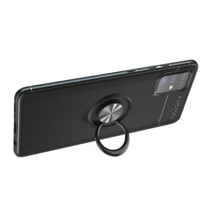 Samsung Galaxy A51 (A515) „FOCUS“ Kickstand kieto silikono TPU juodas dėklas - nugarėlė | Priedai.lt