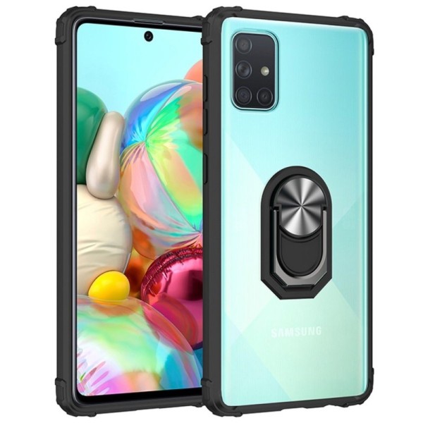 „Fashion“ Kickstand kieto silikono (TPU) dėklas - skaidrus (Galaxy A51)
