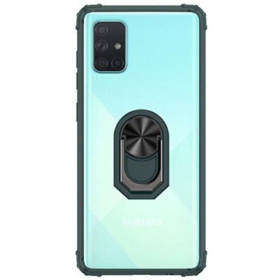 Samsung Galaxy A51 (A515) „Fashion“ Kickstand kieto silikono TPU skaidrus dėklas - nugarėlė | Priedai.lt