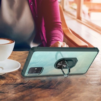 Samsung Galaxy A51 (A515) „Fashion“ Kickstand kieto silikono TPU skaidrus dėklas - nugarėlė | Priedai.lt