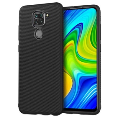 Xiaomi Redmi Note 9 kieto silikono TPU juodas dėklas - nugarėlė | Priedai.lt