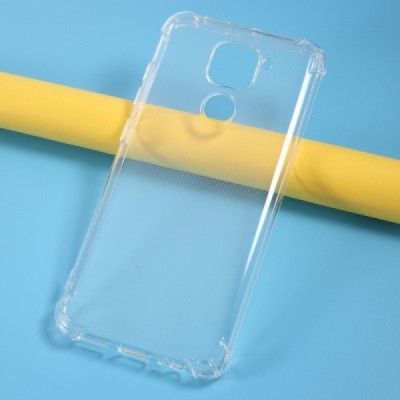 Sustiprintos apsaugos Xiaomi Redmi Note 9 skaidrus kieto silikono (TPU) ir plastiko dėklas | Priedai.lt