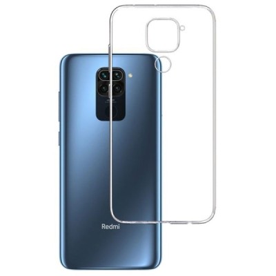 Sustiprintos apsaugos Xiaomi Redmi Note 9 skaidrus kieto silikono (TPU) ir plastiko dėklas | Priedai.lt