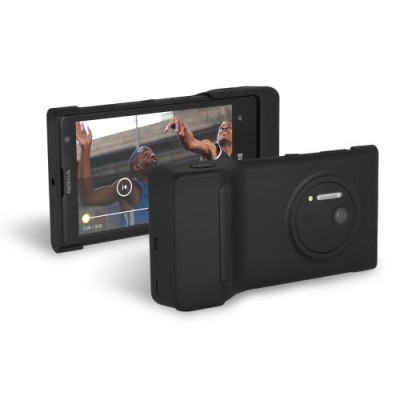 Oficialus Nokia Lumia 1020 juodas PD-95G dėklas su integruota papildoma baterija / Priedai.lt