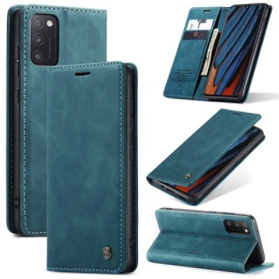 Samsung Galaxy A51 (A515F) CaseMe Retro solidus atverčiamas žalias odinis dėklas - knygutė | Priedai.lt