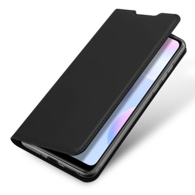 „Dux Ducis“ Skin serijos Xiaomi Redmi 9A juodas odinis atverčiamas dėklas | Priedai.lt
