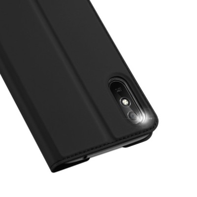 „Dux Ducis“ Skin serijos Xiaomi Redmi 9A juodas odinis atverčiamas dėklas | Priedai.lt