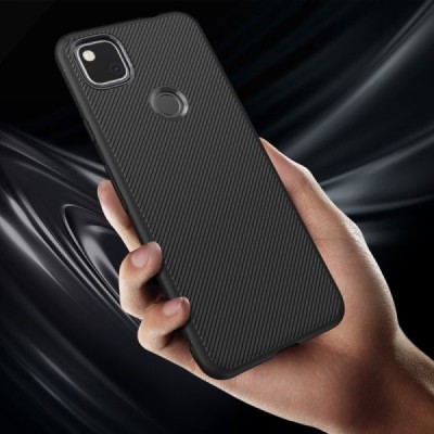 Google Pixel 4A „Jazz“ kieto silikono TPU juodas dėklas - nugarėlė | Priedai.lt