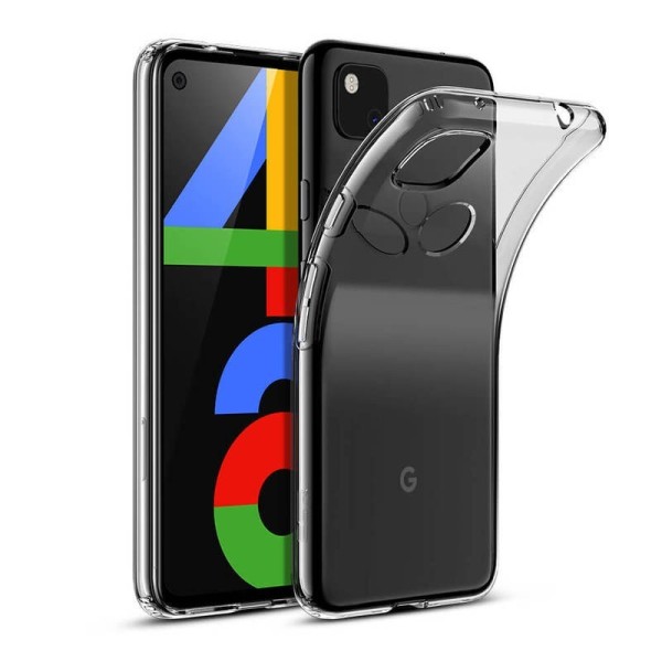 Kieto silikono (TPU) dėklas - skaidrus (Pixel 4A)