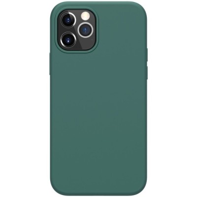 Apple iPhone 12 (12 Pro) "Nillkin" Flex Liquid Silicone žalias dėklas - nugarėlė | Priedai.lt