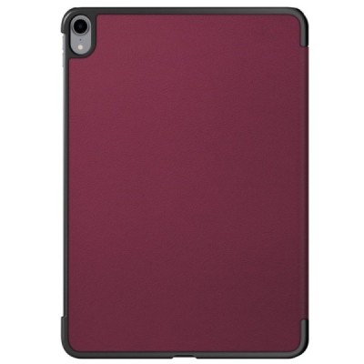 Apple iPad Air 4 10.9" (2020) atverčiamas bordo odinis dėklas - knygutė | Priedai.lt