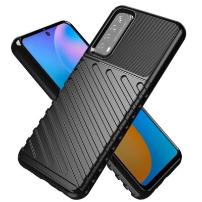 Huawei P smart 2021 kieto silikono TPU juodas dėklas - nugarėlė | Priedai.lt