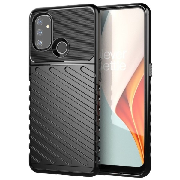 „Twill“ kieto silikono (TPU) dėklas - juodas (OnePlus Nord N100)