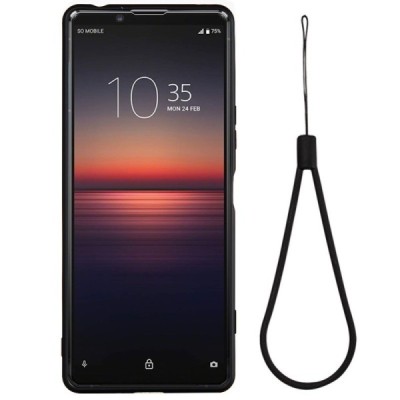 Sony Xperia 5 II Shell kieto silikono TPU juodas dėklas - nugarėlė | Priedai.lt