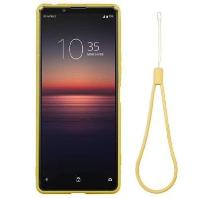 Sony Xperia 5 II Shell kieto silikono TPU geltonas dėklas - nugarėlė | Priedai.lt