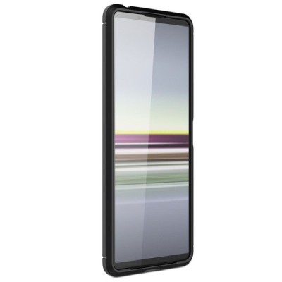 Sony Xperia 5 II „Carbon“ kieto silikono TPU juodas dėklas - nugarėlė | Priedai.lt