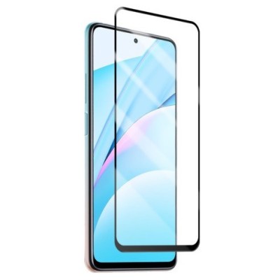 Xiaomi Mi 10T (10T Pro, 10T Lite 5G) „Rurihai“ 9H Tempered Glass sustiprintos apsaugos juodas pilnai dengiantis apsauginis ekran