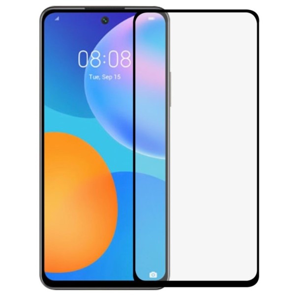 „Premium“ Tempered Glass pilnai dengiantis apsauginis ekrano stiklas 0.2 mm - juodas (P Smart 2021)