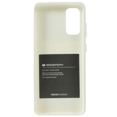 Samsung Galaxy S20 FE (Fan Edition) Mercury baltas kieto silikono tpu dėklas - nugarėlė | Priedai.lt