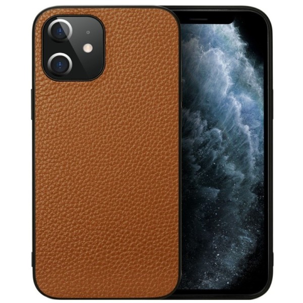 „Deluxe Leather“ dėklas - rudas (iPhone 12 Mini)