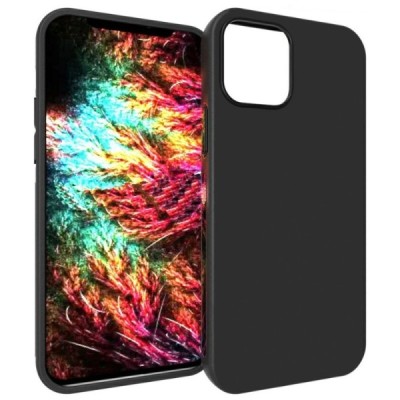 Apple iPhone 12 Pro Max juodas kieto silikono TPU ploniausias pasaulyje dėklas - nugarėlė | Priedai.lt