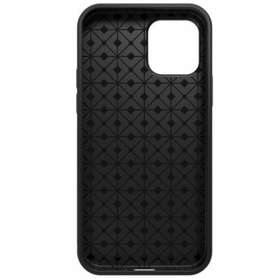 Apple iPhone 12 Pro Max juodas kieto silikono TPU ploniausias pasaulyje dėklas - nugarėlė | Priedai.lt
