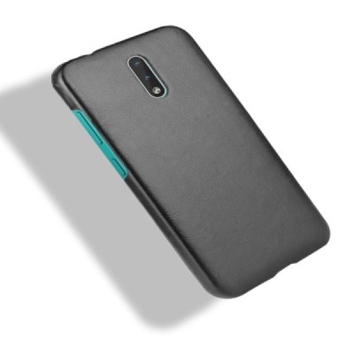 Soft Slim serijos Nokia 2.3 juodas odinis dėklas - nugarėlė | Priedai.lt