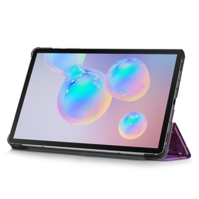 Samsung Galaxy Tab S6 Lite 10.4 (P615, P610, P613, P619) „Cosmo“ atverčiamas spalvotas, baltas odinis dėklas - knygutė | Priedai