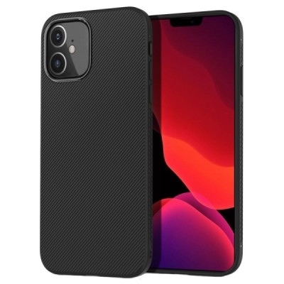 Apple iPhone 12 Mini Lenuo kieto silikono TPU juodas dėklas - nugarėlė | Priedai.lt