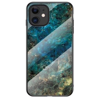 Apple iPhone 12 Mini „Marble“ kieto silikono TPU mėlynas dėklas - nugarėlė | Priedai.lt