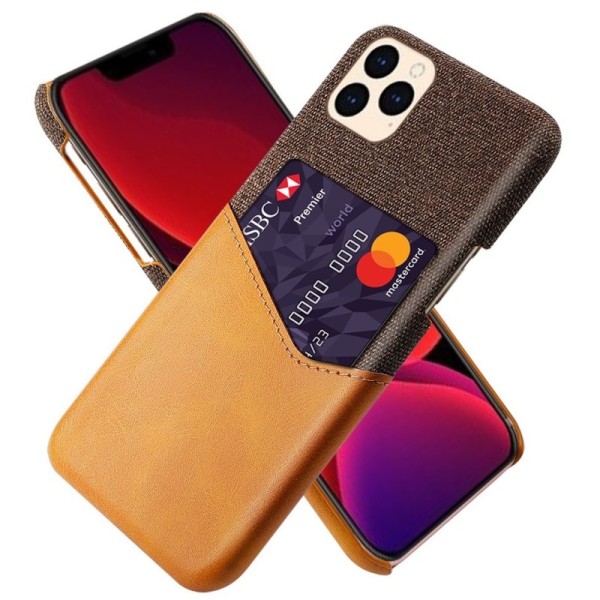 „KSQ“ Shell dėklas su kišenėle - rudas (iPhone 12 Pro Max)