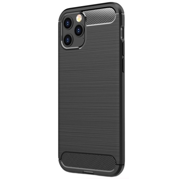 „Carbon“ kieto silikono (TPU) dėklas - juodas (iPhone 12 Pro Max)