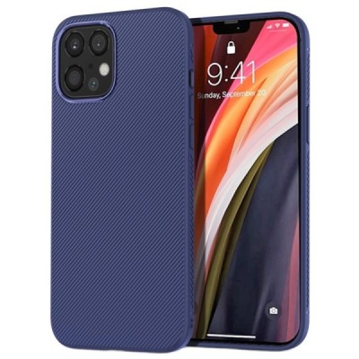 Apple iPhone 12 Pro Max Lenuo kieto silikono TPU mėlynas dėklas - nugarėlė | Priedai.lt
