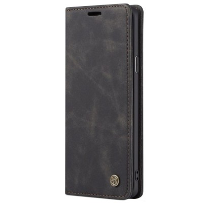 Samsung Galaxy S8+ (G955) CaseMe Retro solidus atverčiamas juodas odinis dėklas - knygutė | Priedai.lt