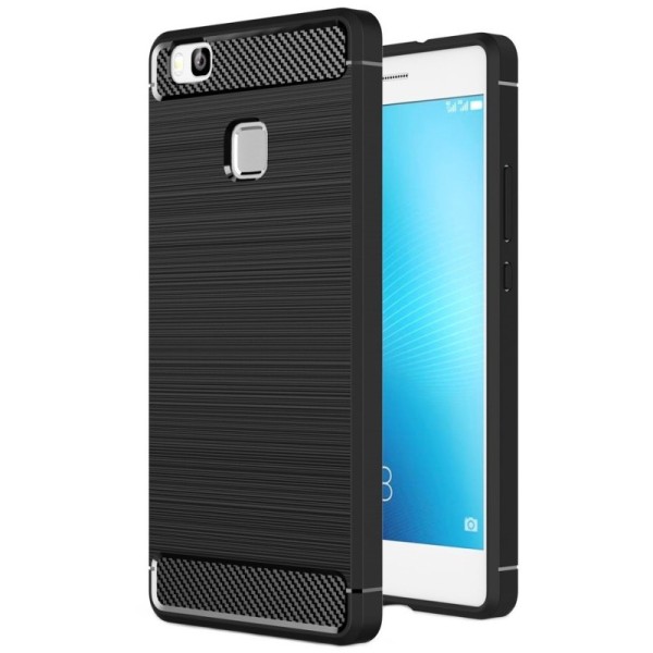 „Carbon“ kieto silikono (TPU) dėklas - juodas (P9 Lite)