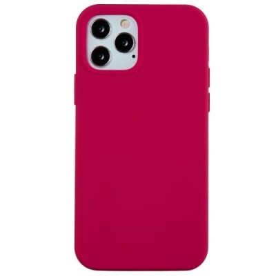 Apple iPhone 12 (12 Pro) kieto silikono TPU tamsiai rožinis dėklas - nugarėlė | Priedai.lt