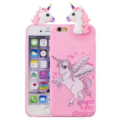 Apple iPhone 6 (6s) „Squezy“ Unicorn kieto silikono TPU rožinis dėklas - nugarėlė | Priedai.lt
