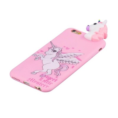 Apple iPhone 6 (6s) „Squezy“ Unicorn kieto silikono TPU rožinis dėklas - nugarėlė | Priedai.lt
