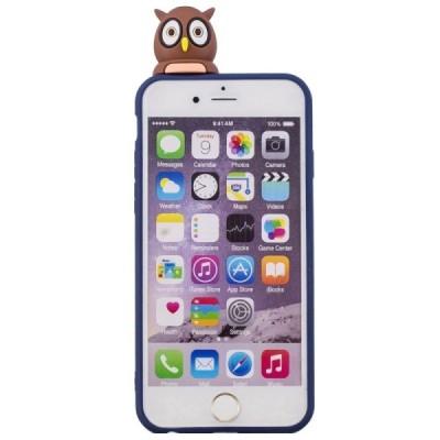 Apple iPhone 6 (6s) „Squezy“ Owl kieto silikono TPU mėlynas dėklas - nugarėlė | Priedai.lt