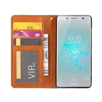 Prabangus „Comma“ odinis atverčiamas juodas Sony Xperia XZ2 Compact dėklas | Priedai.lt