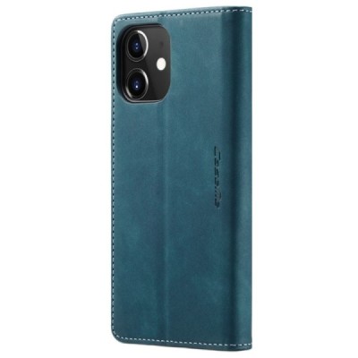 Apple iPhone 12 Mini CaseMe Retro solidus atverčiamas žalias odinis dėklas - knygutė | Priedai.lt