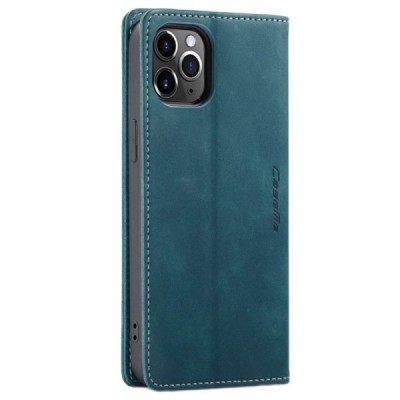 Apple iPhone 12 Pro Max CaseMe Retro solidus atverčiamas žalias odinis dėklas - knygutė | Priedai.lt
