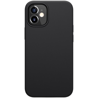 Apple iPhone 12 Mini "Nillkin" Flex Liquid Silicone juodas dėklas - nugarėlė | Priedai.lt