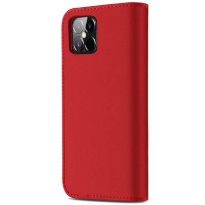 „Dux Ducis“ Wish serijos Apple iPhone 12 Mini raudonas odinis atverčiamas dėklas | Priedai.lt