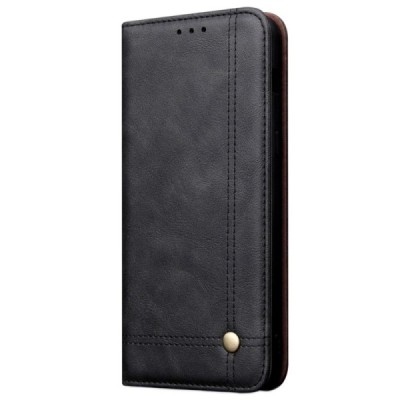 Deluxe atverčiamas juodas odinis Huawei P30 Lite dėklas - knygutė | Priedai.lt