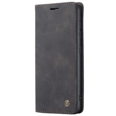 Samsung Galaxy A51 (A515F) CaseMe Retro solidus atverčiamas juodas odinis dėklas - knygutė | Priedai.lt
