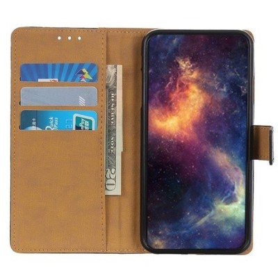 Motorola Moto G8 Power Lite atverčiamas juodas odinis Casual dėklas - piniginė | Priedai.lt