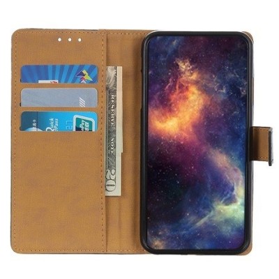 Motorola Moto G8 Power atverčiamas juodas odinis Casual dėklas - piniginė | Priedai.lt